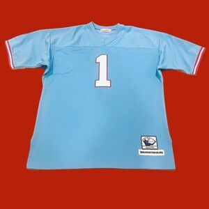 Warren Moon Light Blue Houston Oilers Big Tall 1993 Legacy Retired Jersey 3XL